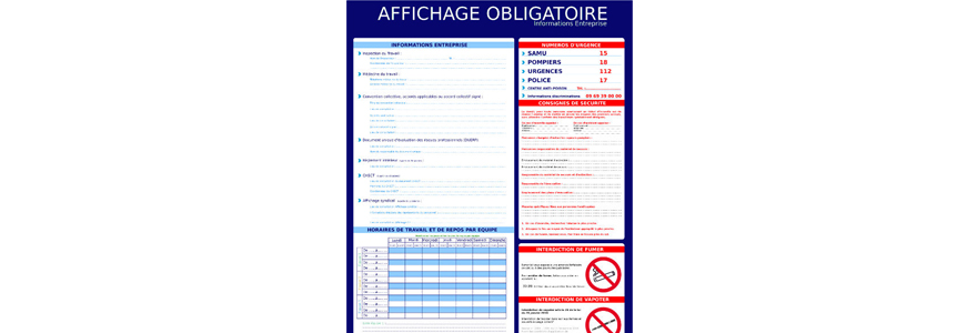 affichage obligatoire